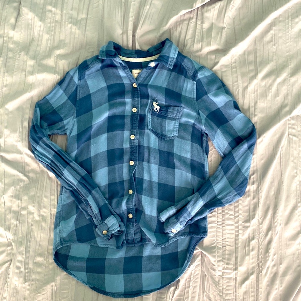 Abercrombie Kids Blue Flannel Shirt